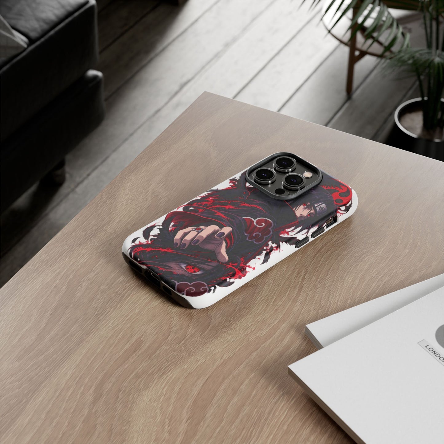 Itachi Uchiha Anime Phone Case — Akatsuki Sharingan Tough Case
