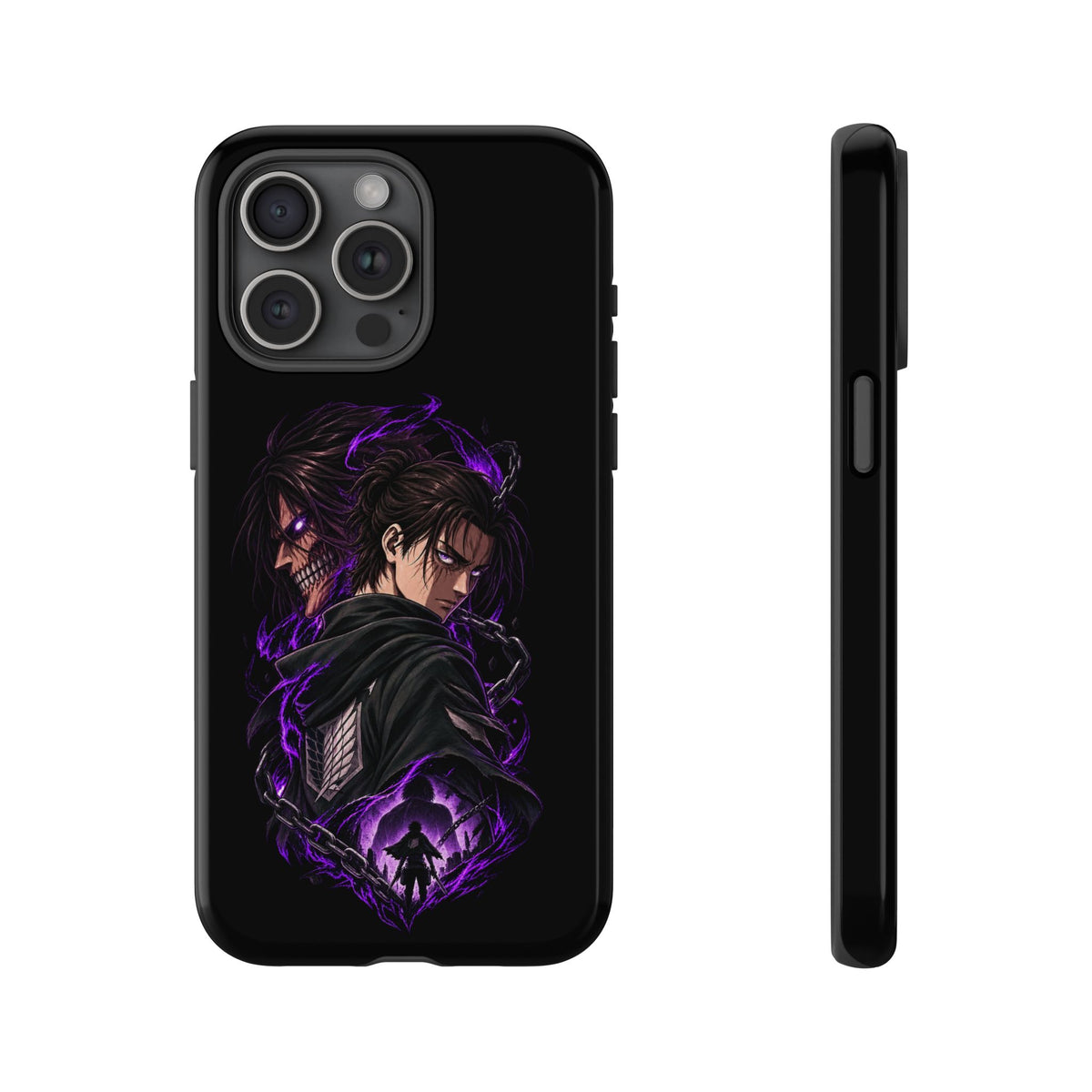 Anime Eren Yeager Dark Purple Aura Phone Case
