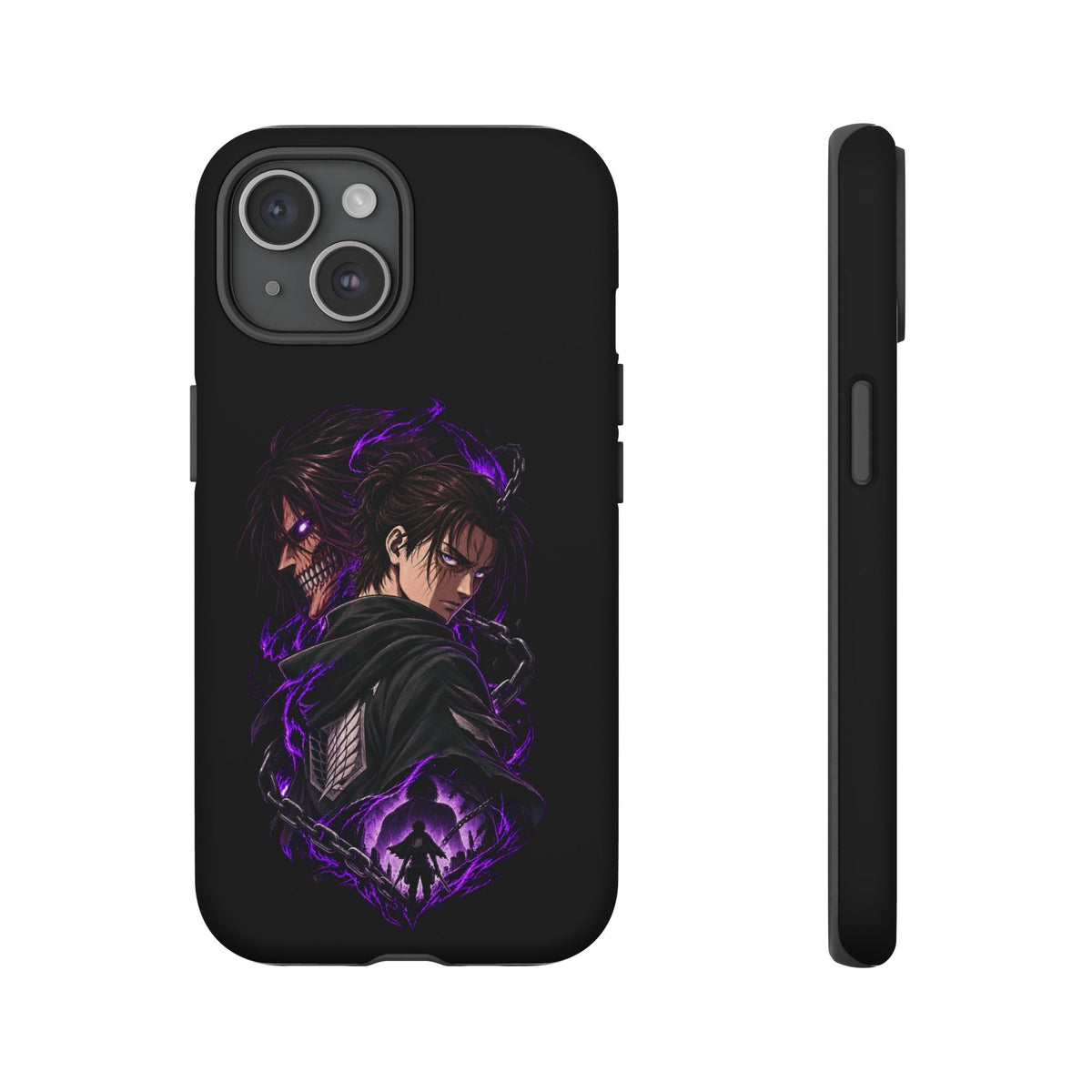 Anime Eren Yeager Dark Purple Aura Phone Case