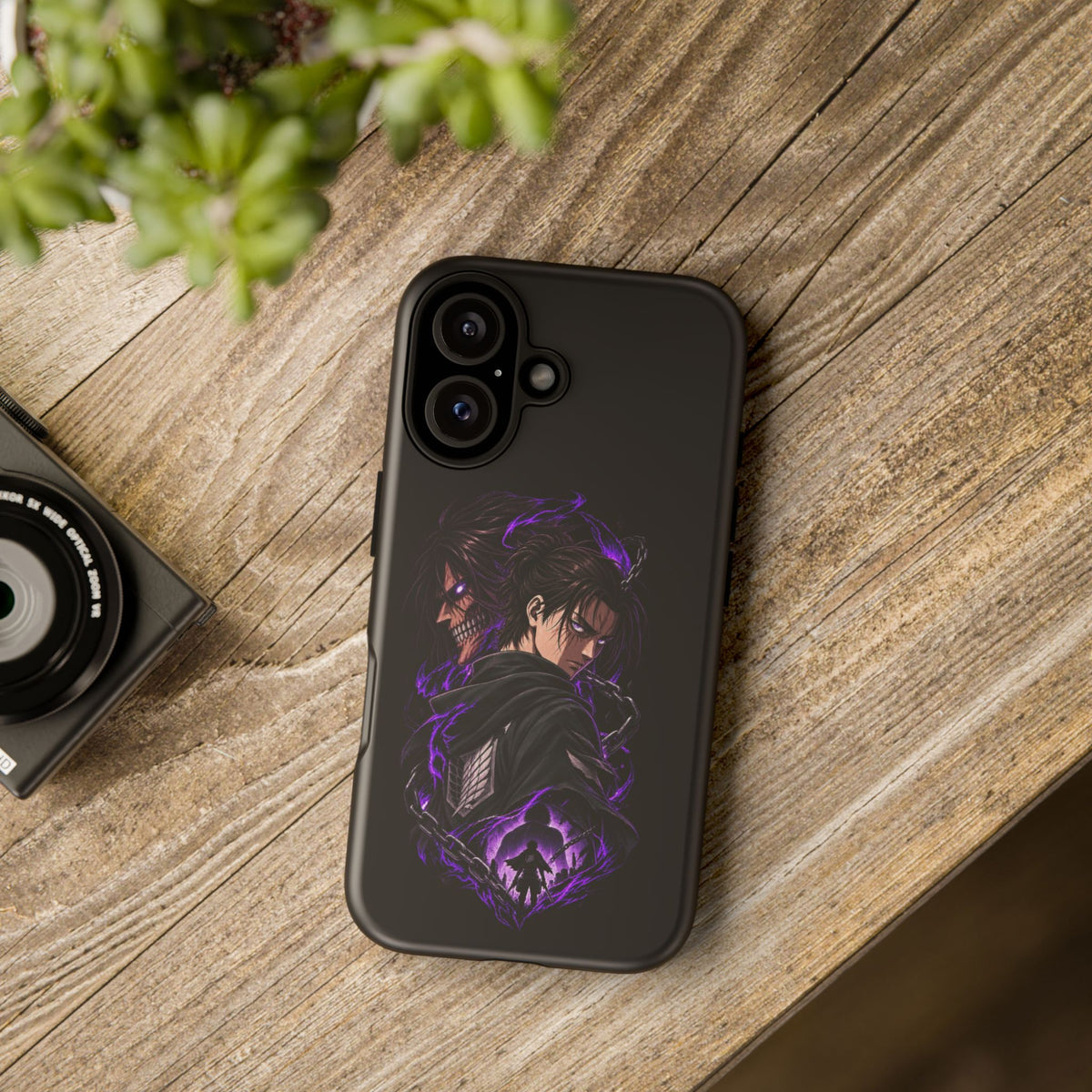 Anime Eren Yeager Dark Purple Aura Phone Case