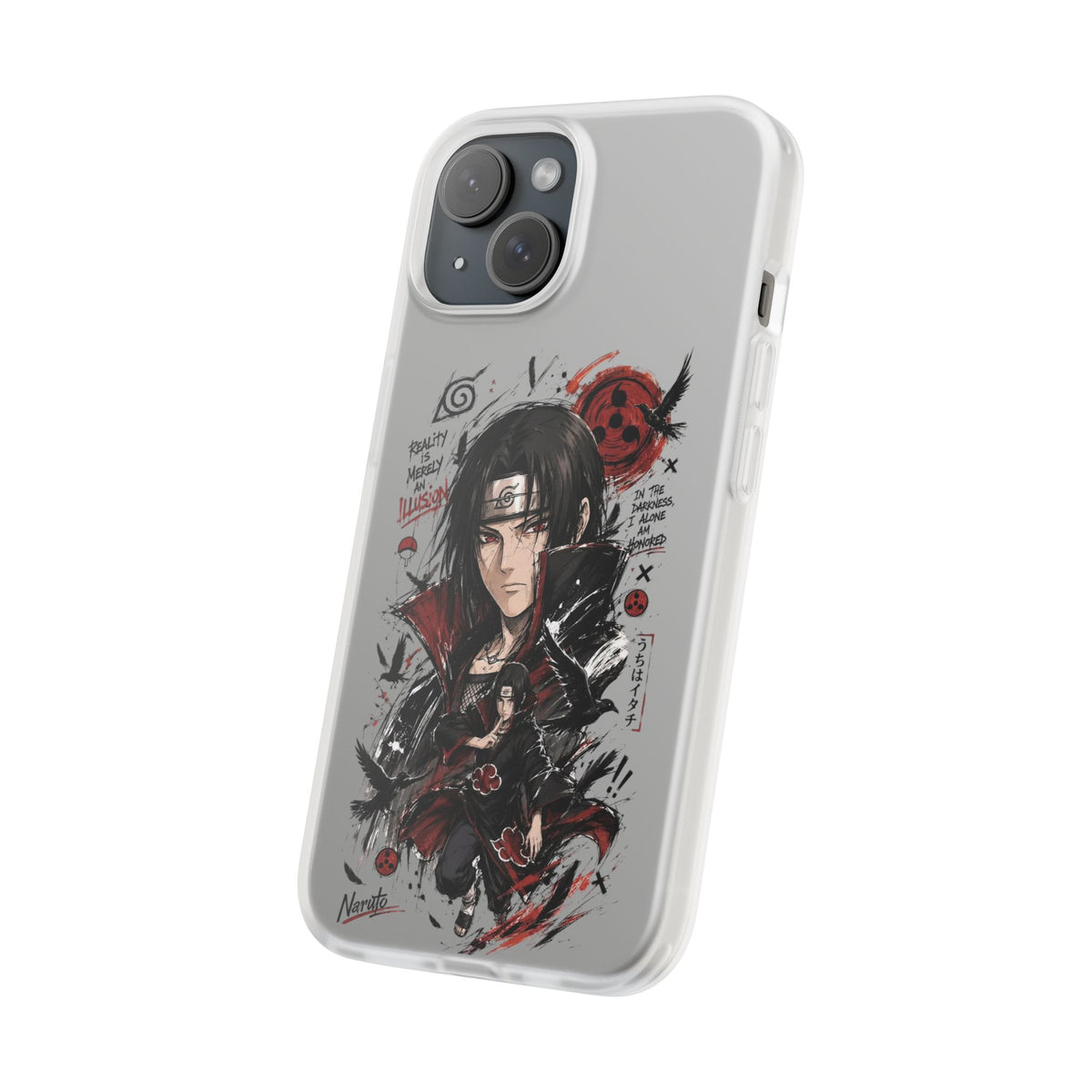 Itachi Uchiha Anime Phone Case - Naruto Akatsuki Art Flexible iPhone Cover