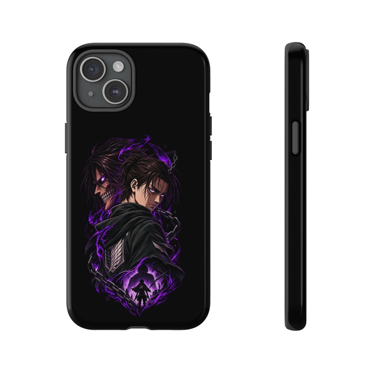 Anime Eren Yeager Dark Purple Aura Phone Case