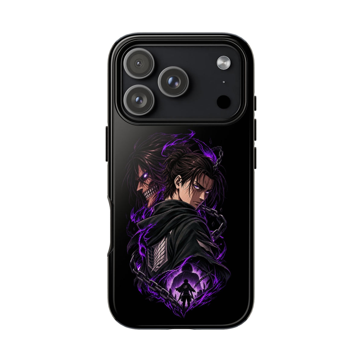 Anime Eren Yeager Dark Purple Aura Phone Case